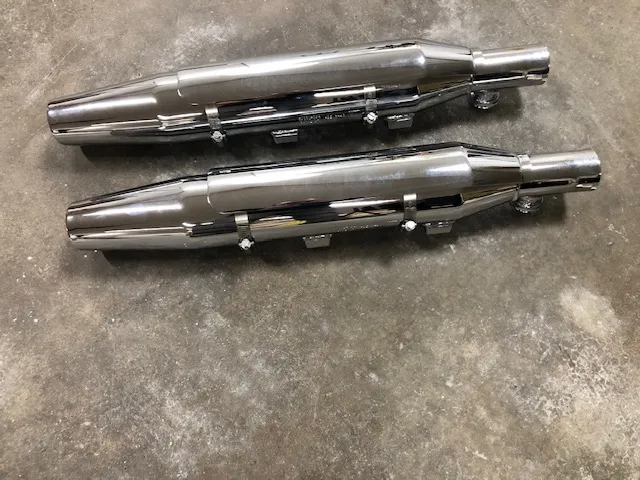 Originele uitlaatdempers Harley-Davidson Sportster chroom (2004-2013)