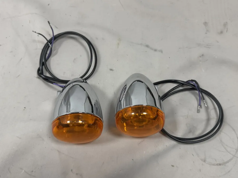 Harley-Davidson Road Glide knipperlichten voorzijde amber chroom metaal  (2015-up) 67800512