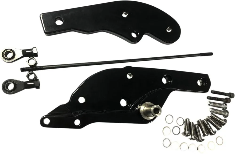 Drag Specialties M8 Softail Forward Control Extension Set zwart incl. remleiding zgan
