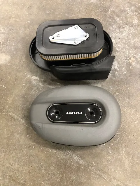 Luchtfilter Harley-Davidson Sportster XL 1200 ovaal grijs incl. filterelement