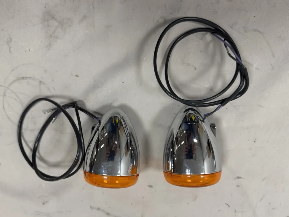 Harley-Davidson Road Glide knipperlichten voorzijde amber chroom metaal  (2015-up) 67800512