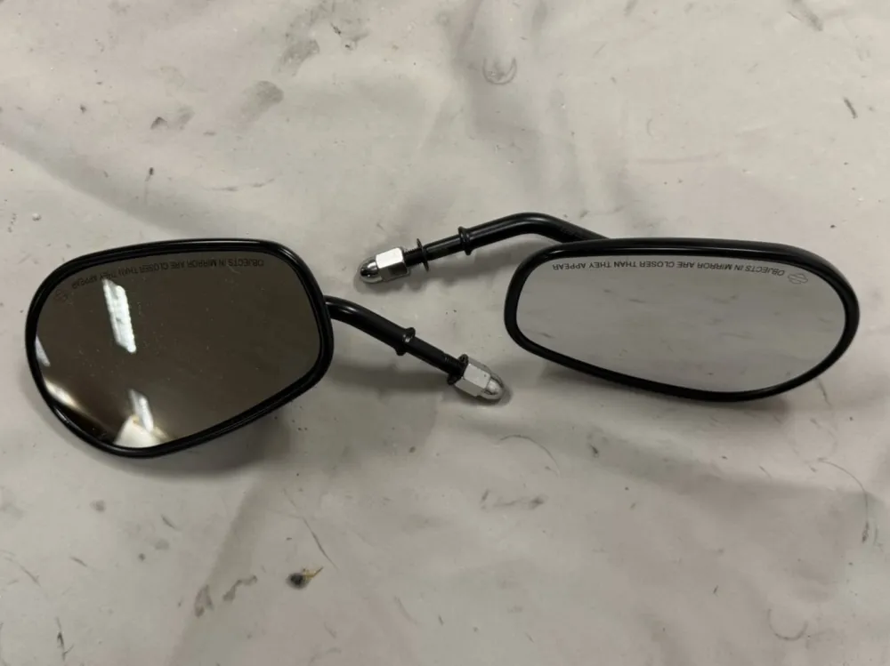 Harley-Davidson Spiegelset mat zwart korte steel 91983-03B