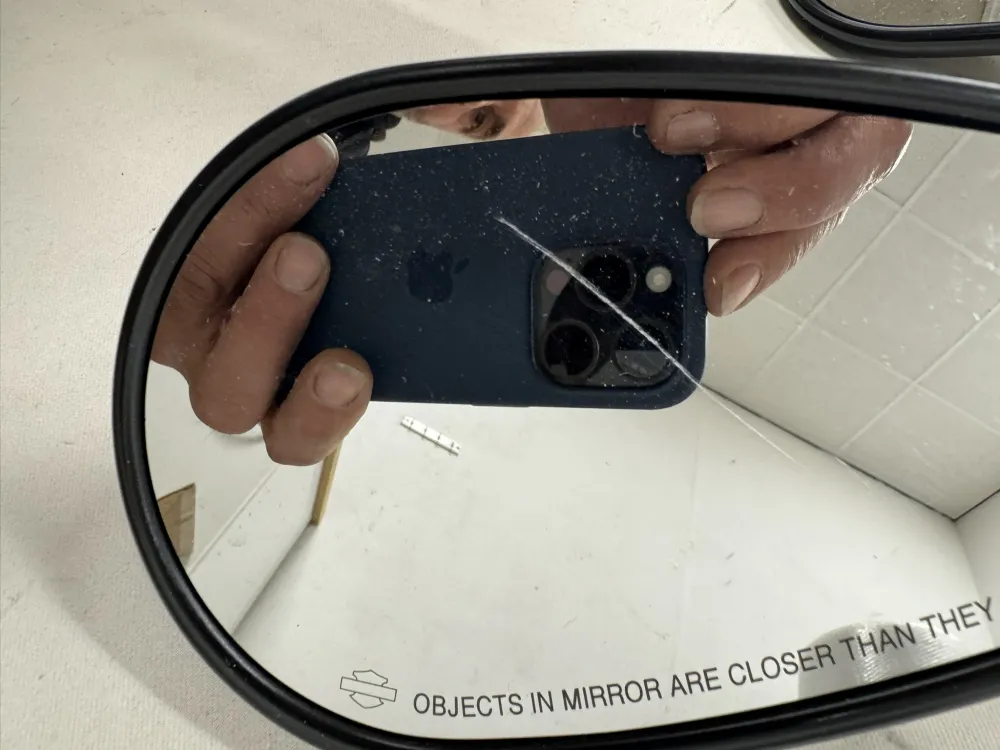 Harley-Davidson Spiegelset mat zwart korte steel 91983-03B