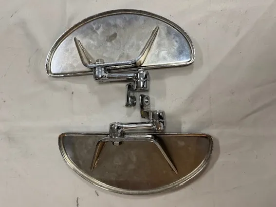 Chrome half-moon Floorboards Mid or Forward Mount Sportster Dyna Softail