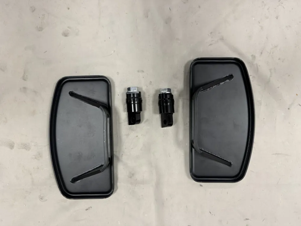 Zwarte mini Floorboards verstelbaar achterpassagier nieuw