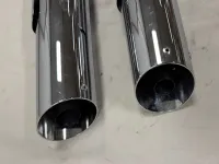 Uitlaatdempers Harley-Davidson Softail Slim Blackline Crossbones Chroom zgan (2008-2016)