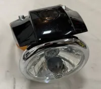 Koplamp met houder black chrome rim Harley-Davidson Sportster Dyna