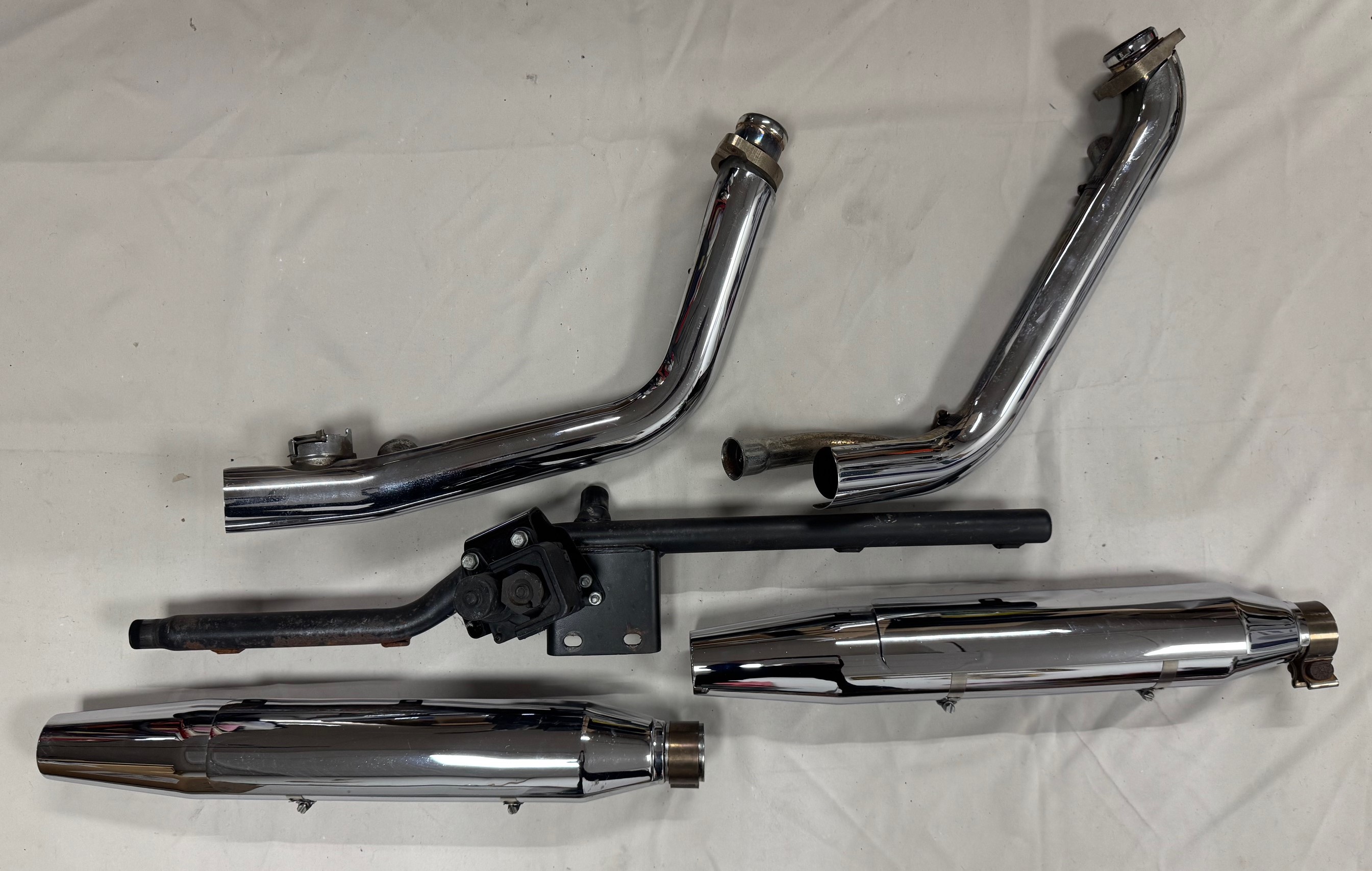 Uitlaatsysteem Harley-Davidson FLSTC Heritage Softail compleet zgan (2008-2017) 65682-07