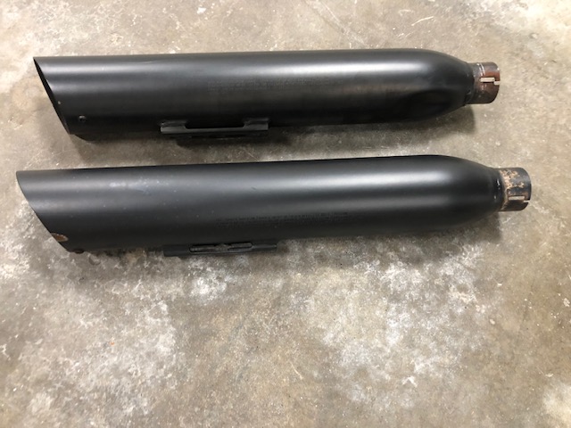 Uitlaatdempers Harley-Davidson Screamin Eagle slash cut zwart Dyna (2007-2017)