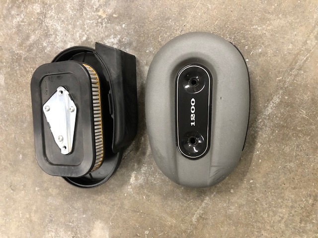 Luchtfilter Harley-Davidson Sportster XL 1200 ovaal grijs incl. filterelement