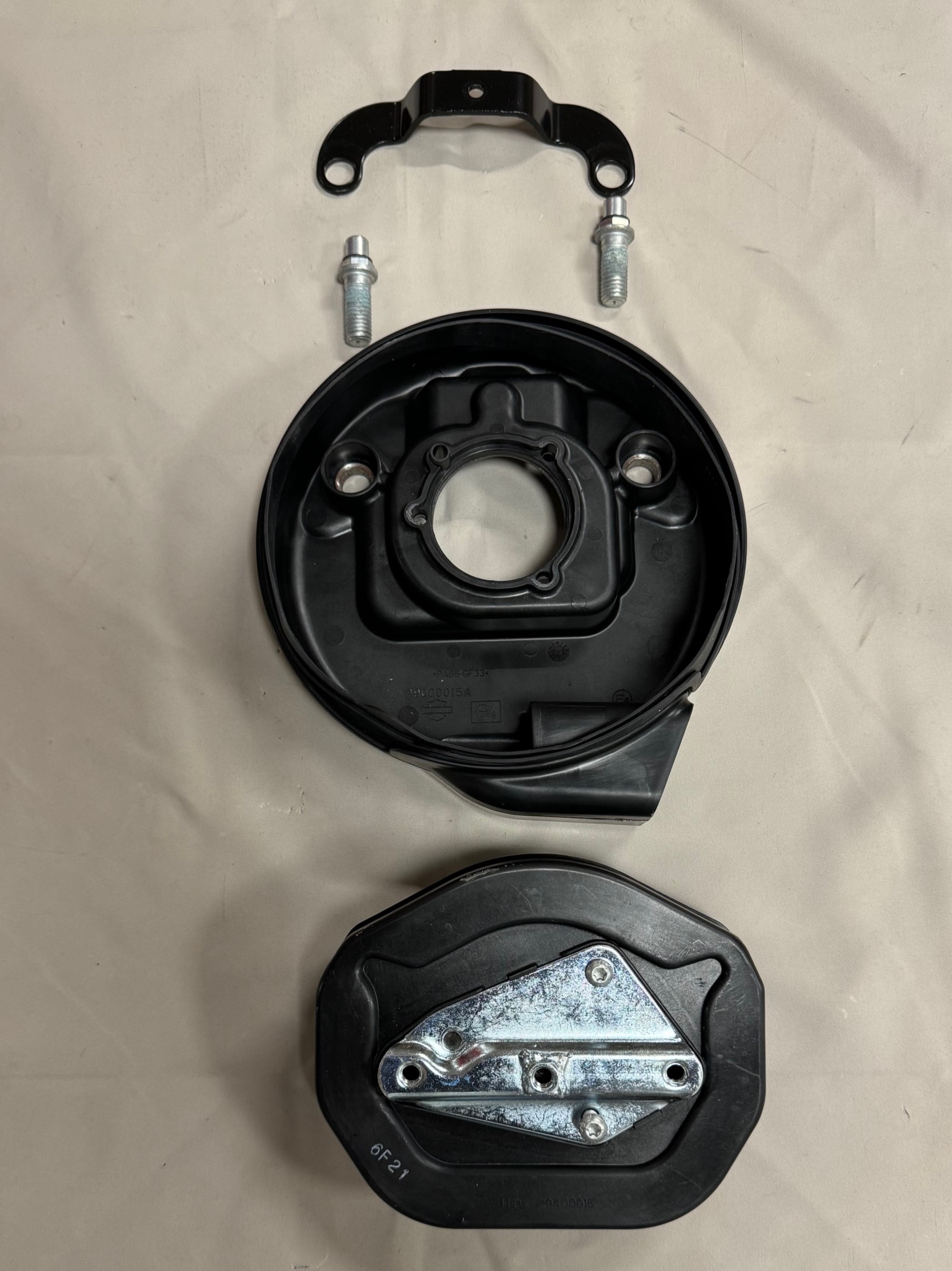 Harley-Davidson XL1200X Forty Eight luchtfilter backplate met filterelement 29000015A / 29400015