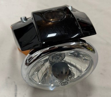 Koplamp met houder black chrome rim Harley-Davidson Sportster Dyna